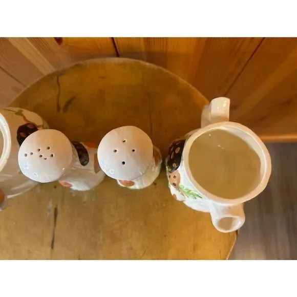 Vintage Arnels Mushroom Ceramic Creamer Sugar Bowl Salt Pepper Shaker Read (5008 - Picture 7 of 16